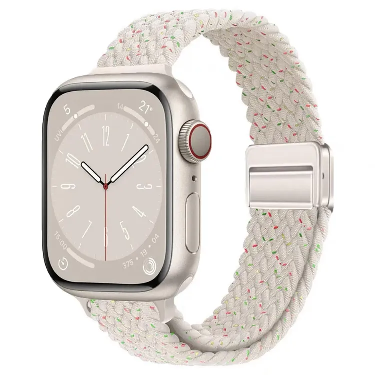 适用苹果手表iwatch10表带细款编织磁吸扣applewatch9876新款se夏