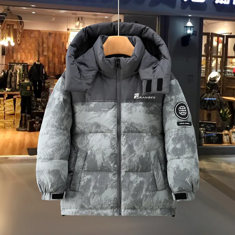 儿童羽绒服2025年冬季新款男童中大童迷彩童装中长款加厚男款外套