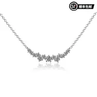 WIC 坠链均925银莫桑石 微笑满天星群镶高定项链XL160