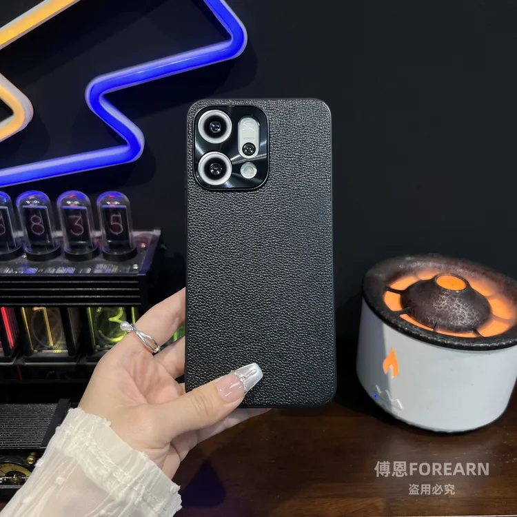 适用于OPPOReno14Pro手机壳真皮opporeno14保护套商务防摔男高档