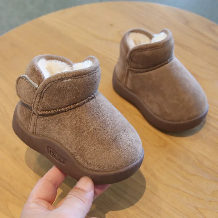 BEUTE DUCK冬季大棉儿童雪地靴加厚宝宝鞋子棉鞋防滑低筒短靴男女