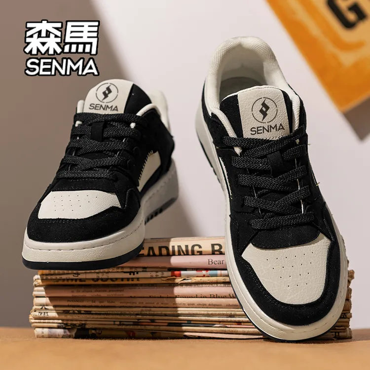 SENMA/森马男鞋秋冬加绒款时尚百搭休闲板鞋男低帮运动厚底潮流鞋