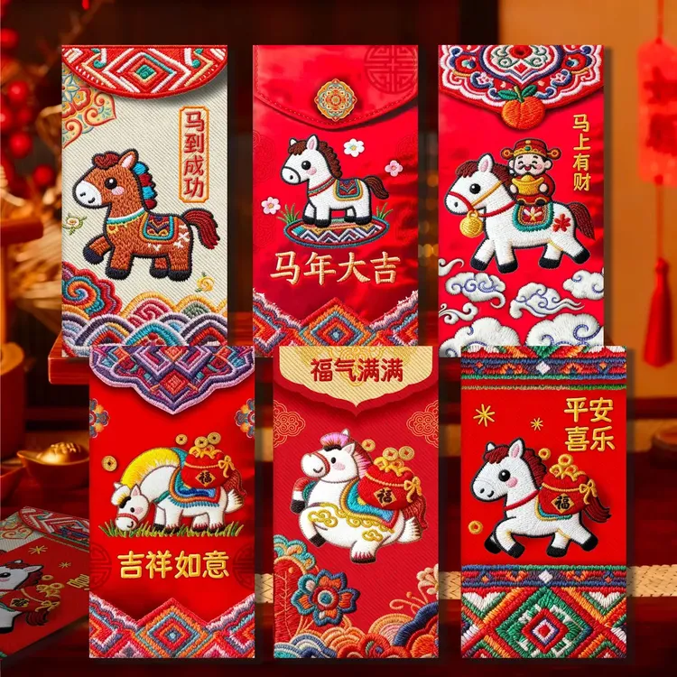 2026马年新款个性创意可爱红包袋新年利是封卡通可爱春节通用红包