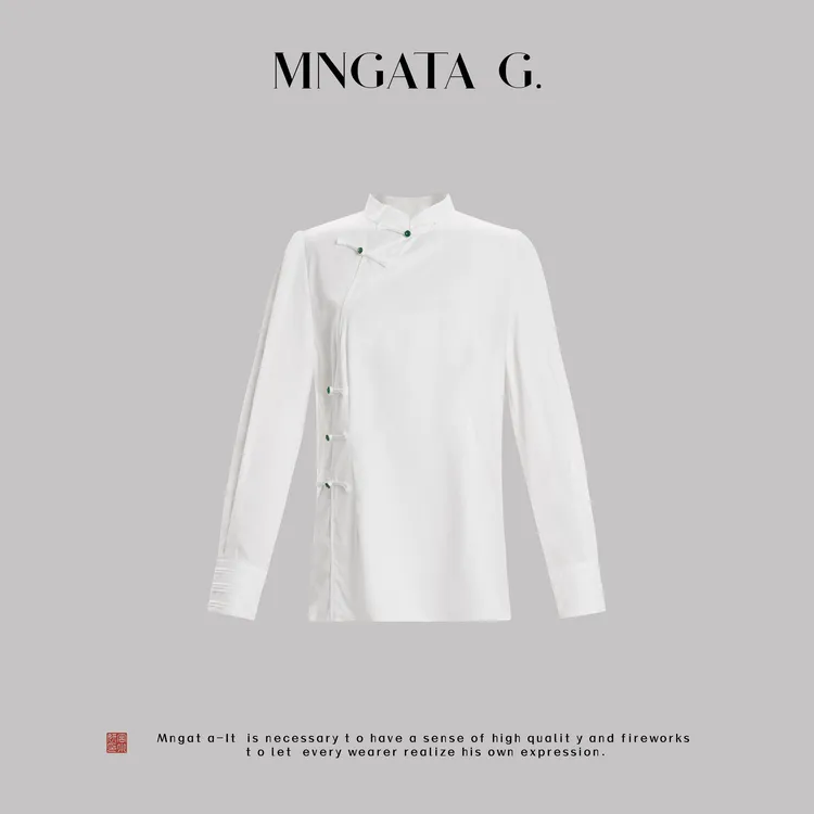 MNGATA G.宫小妍【东方月初】秋冬莱赛尔新中式中国风上衣4052701