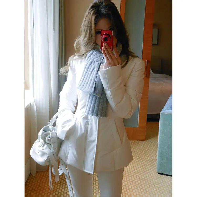 韩系复古清冷古早感棉服女2025冬季新款收腰显瘦时尚百搭小众外套