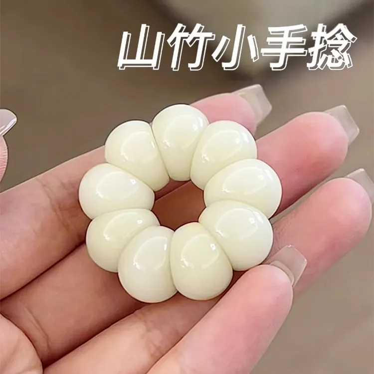 合成金属手链 奶白山竹同款小红署猪大肠菩提根手串文玩念珠男女