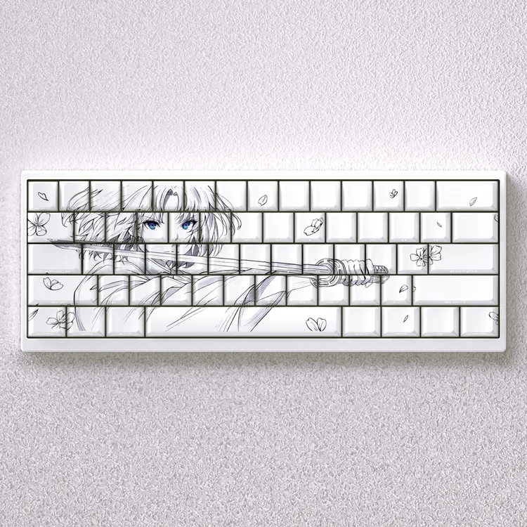 文绍式侧刻透光键帽推荐高颜值个性化键盘键帽ipixvx蝴蝶f87pro