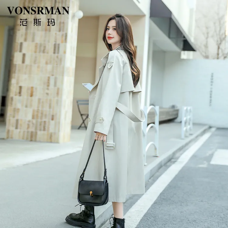 宽松立领风衣外套女2025新款秋冬时尚休闲高级感气质百搭长款大衣