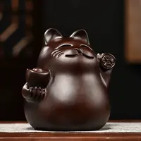 【清货款】黑檀木招财猫木雕雕刻摆件木雕制品木雕整木雕刻