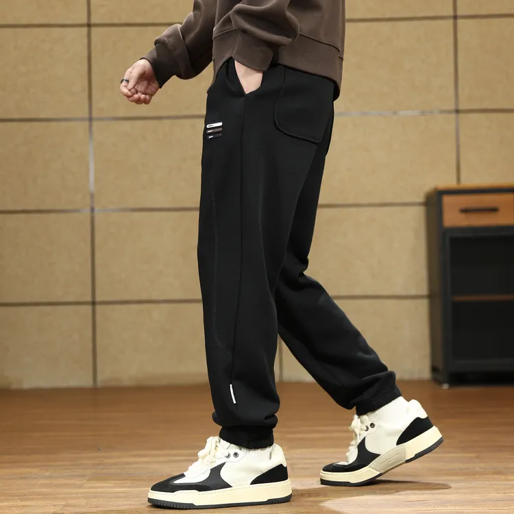 运动裤男秋季2025新款束脚卫裤男士休闲黑色哈伦裤子大码春秋男裤