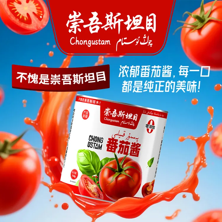 崇吾斯坦目番茄酱750g炒菜必备香