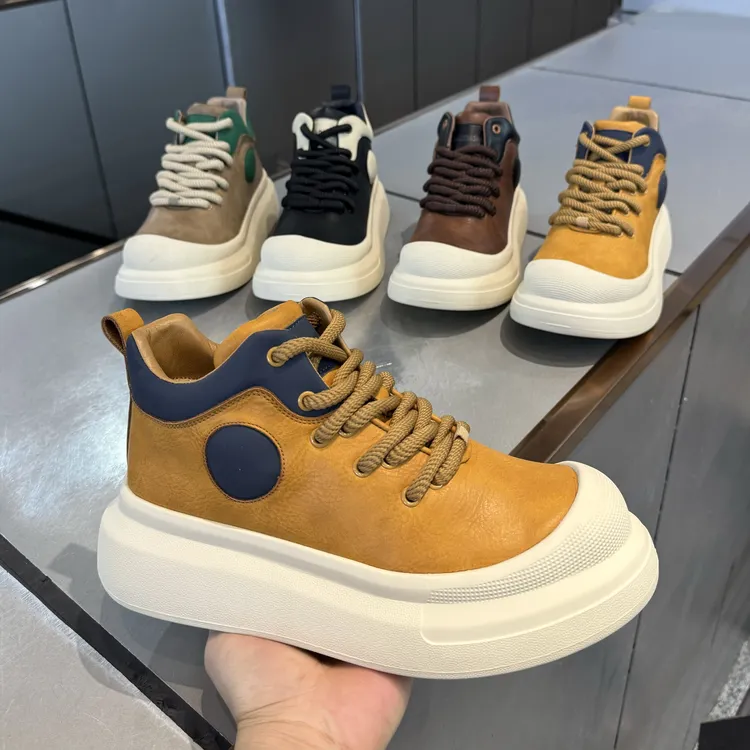 55-210冬季新款男士加绒保暖高帮棉鞋厚底防滑耐磨雪地工装男鞋