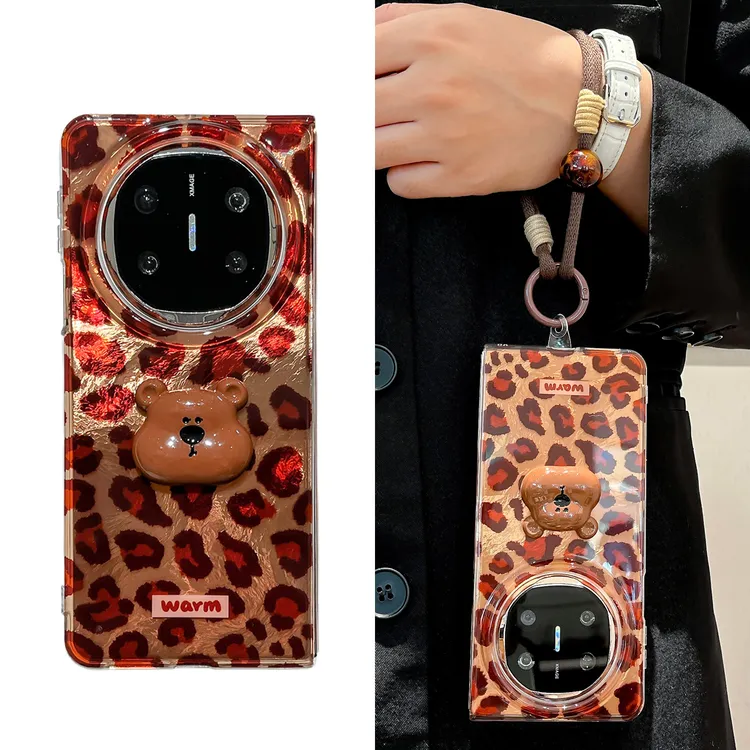 适用华为mate x6手机壳小熊Matex5折叠屏matex3女款保护套