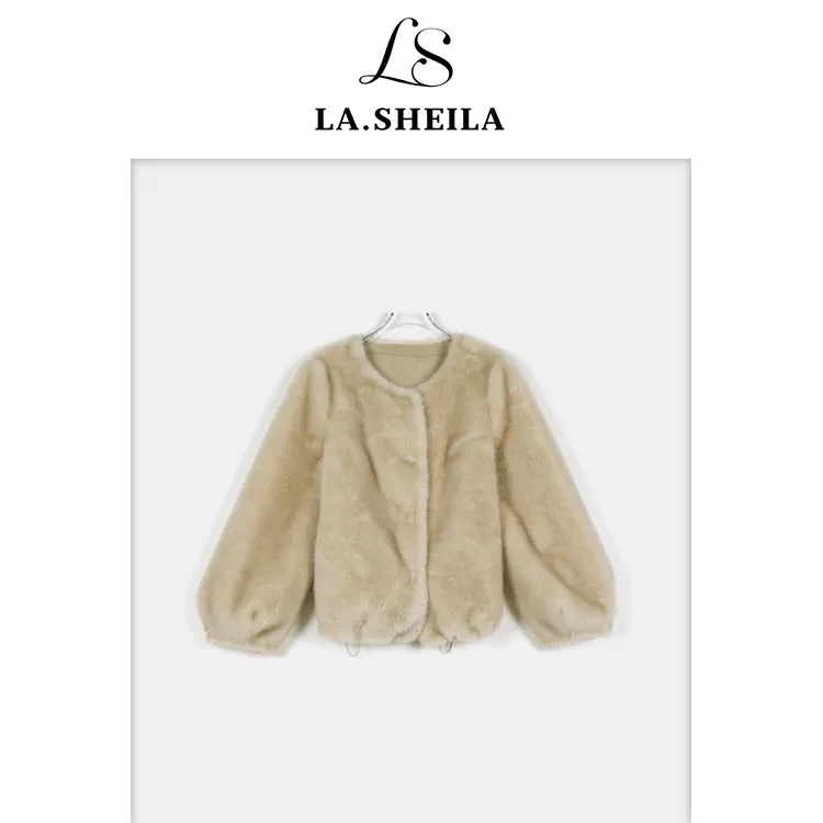 LA.Sheila抽绳质感毛绒外套254-WT/1218-25119