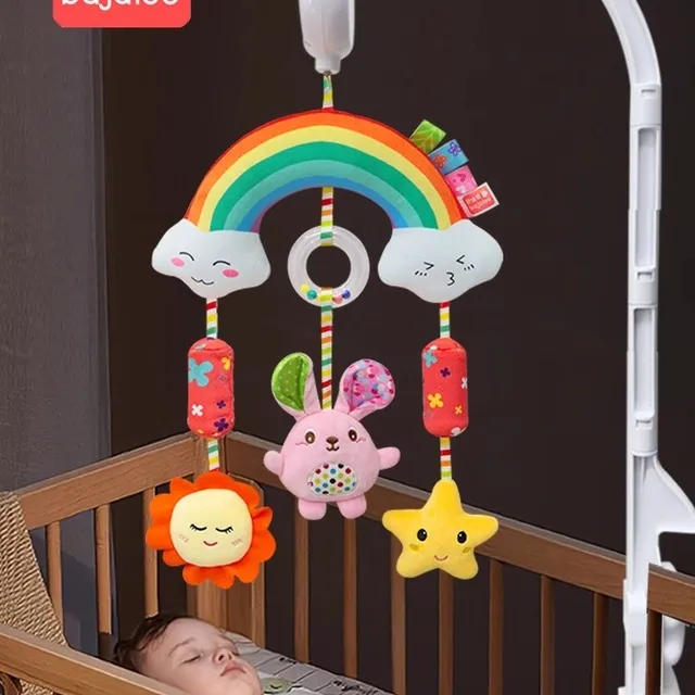 手工DIY床钟支架杆配件通用蒙台梭利婴儿床边摇铃旋转音乐盒音乐