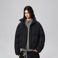 【Achock官方店】90白鸭绒立领短款羽绒服外套防风拼色百搭保暖服