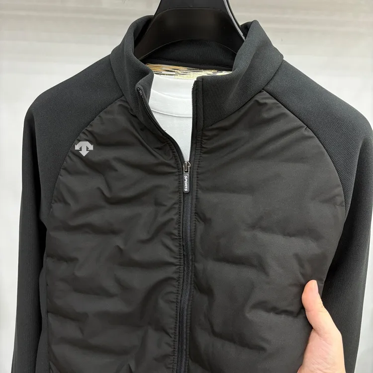 迪桑家2025年冬季新款绵羊毛立领夹克充绒服男士拼接时尚保暖外套