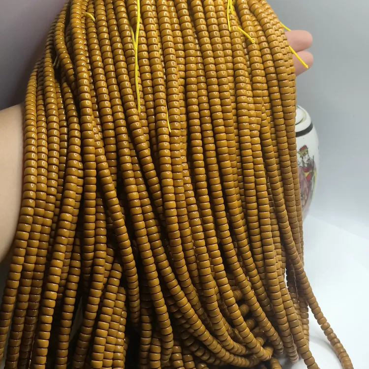 橄榄核直切核片桶珠可自行搭配DlY项链手链配饰