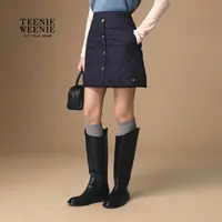 *TeenieWeenie小熊25秋新款优雅复古气质菱形格A字裙TTWH254TW3D