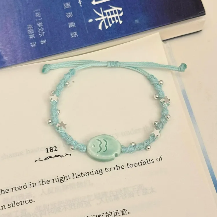 【奈奈】小鱼薄荷手绳治愈手工Diy材料包送闺蜜对象礼物