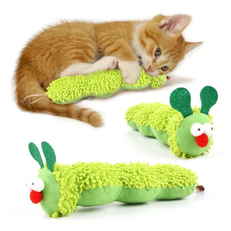 猫薄荷玩具毛毛虫猫咪自嗨解闷神器虫瘿果猫玩具互动耐抓咬抱枕gh