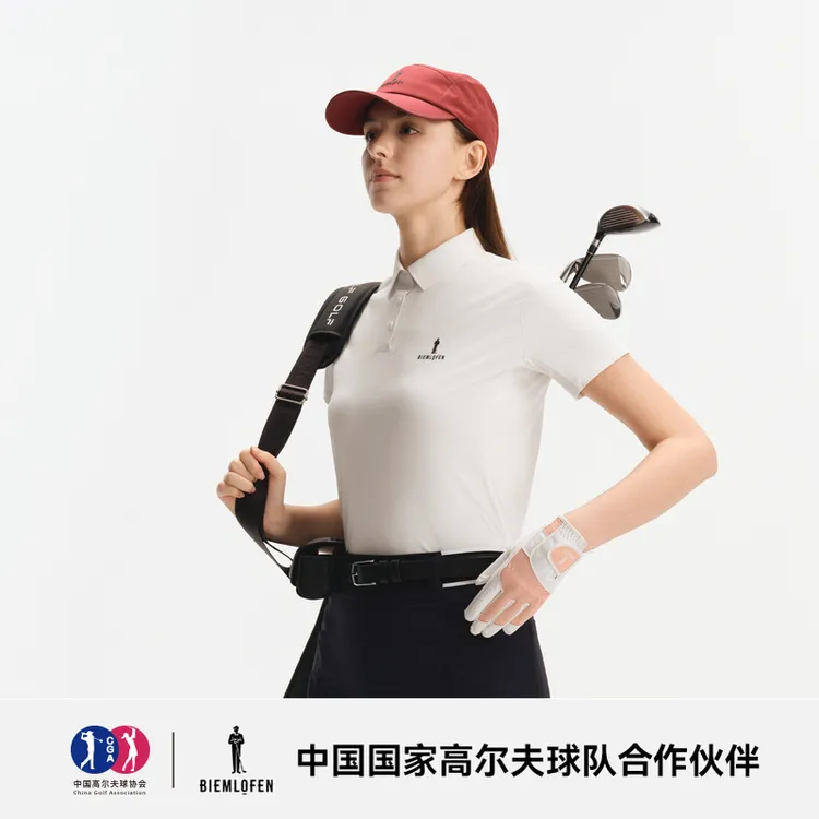【高弹亲肤】比音勒芬高尔夫秋季新品女士运动休闲短袖POLO衫