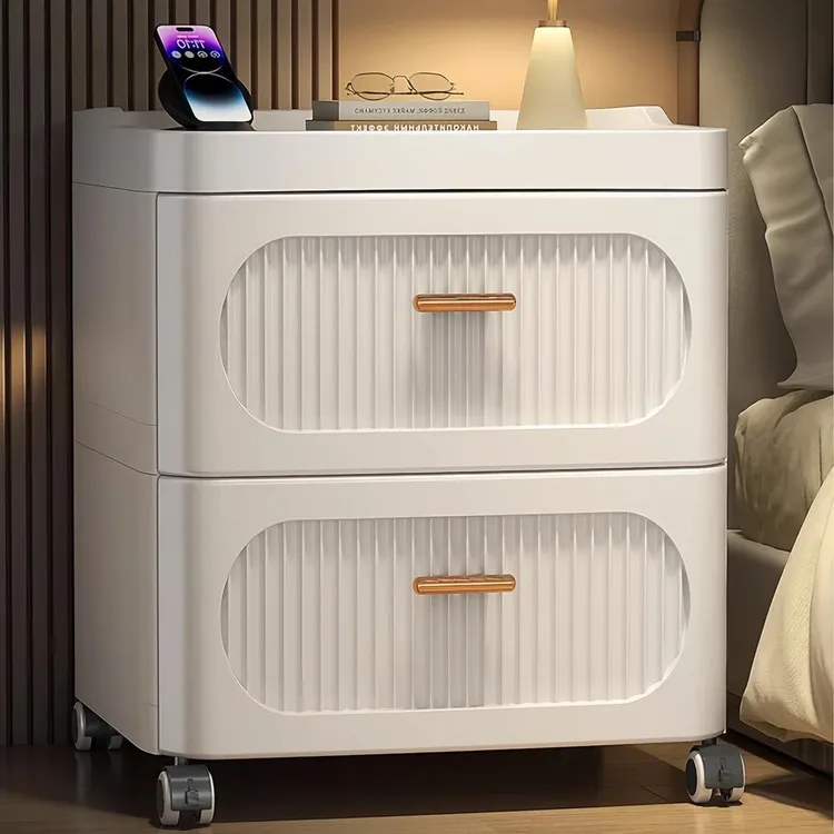 收纳柜储物柜多层抽屉式大容量家用卧室夹缝床头柜置物柜收纳整理