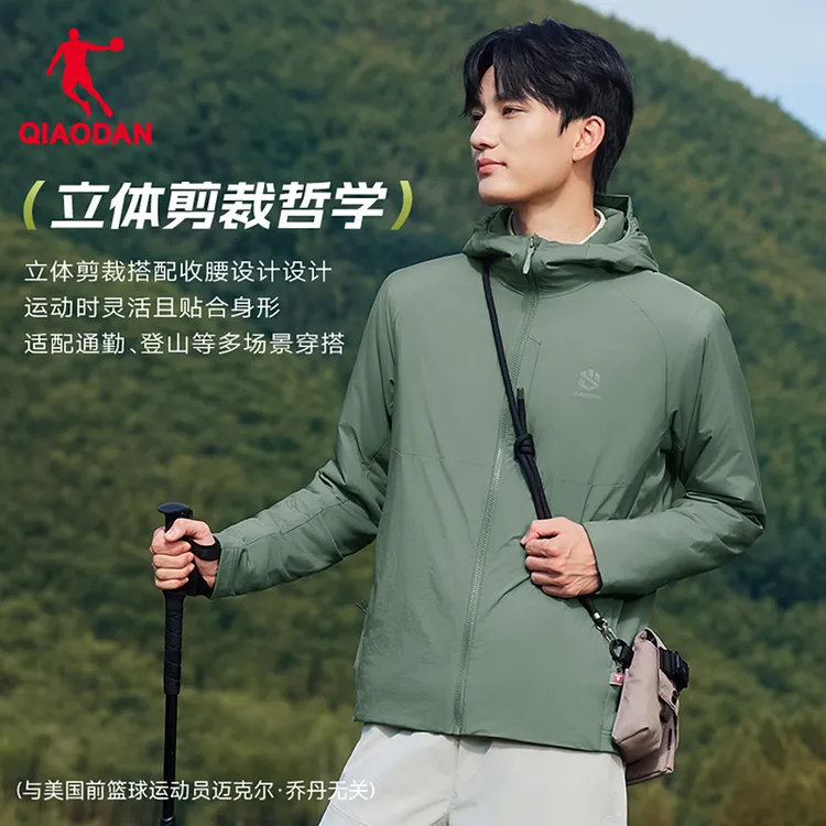 金标P棉|乔丹棉服男2025冬季新款防泼水抗静电防风户外登山外套