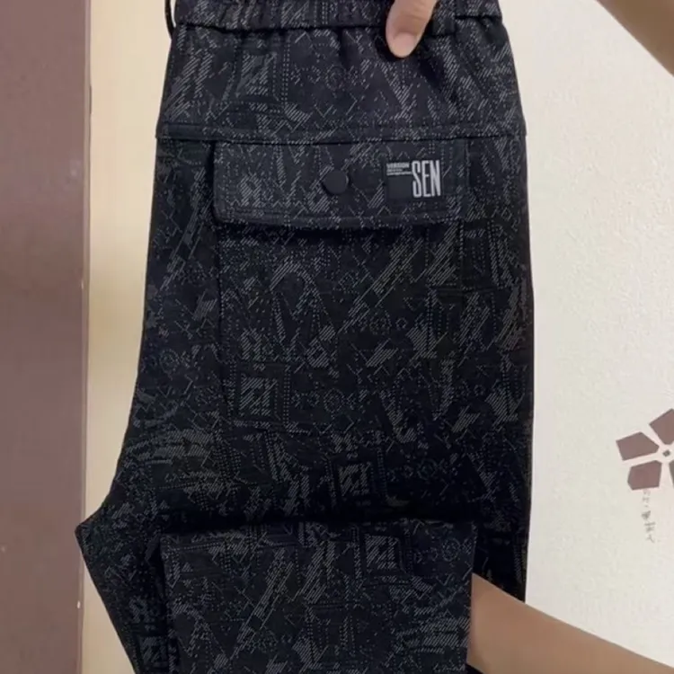 男士休闲直筒裤印花