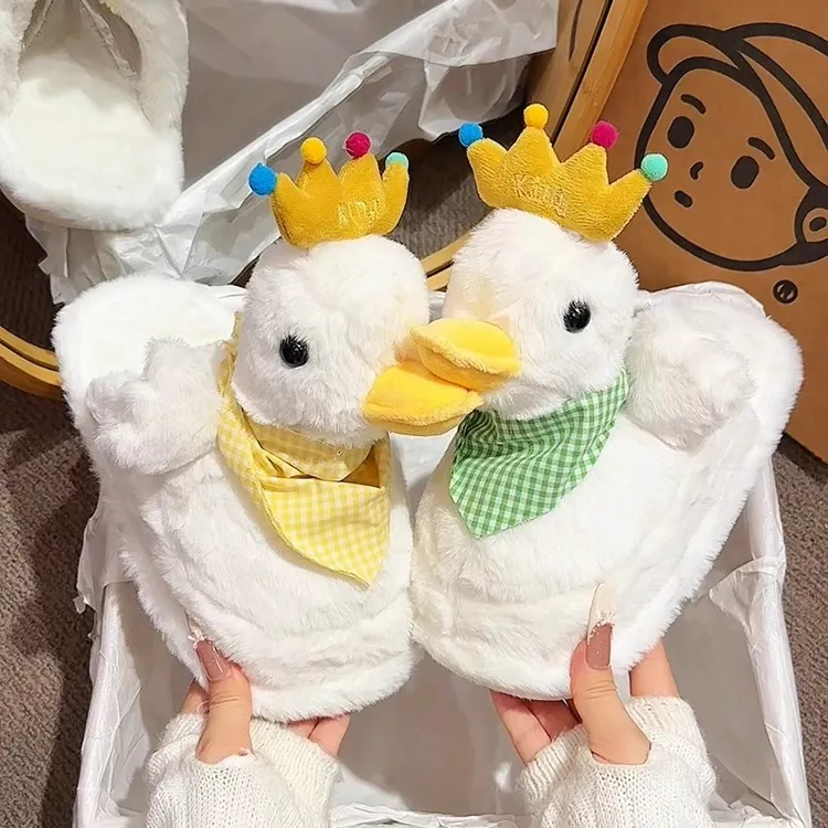 鞋子女2025新款爆款网红奶呼呼毛毛拖鞋女外穿秋冬季学生平底棉鞋