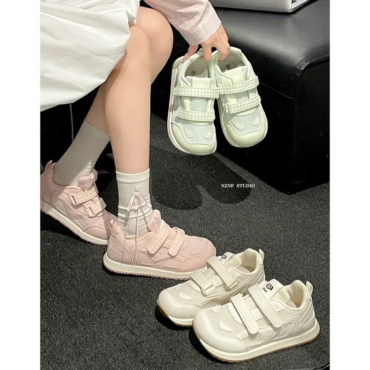 南在南方爆款复古厚底小白鞋女款2025新款秋季配裙子百搭运动鞋子