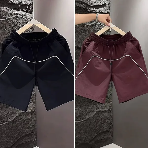 夏季新款简约高级感速干短裤男士美式潮流运动宽松百搭休闲五分裤