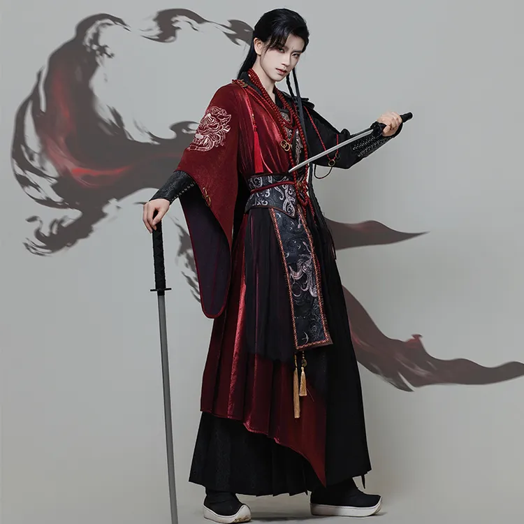 花悦诗风新款【焚夜】改良汉元素古风武侠套装