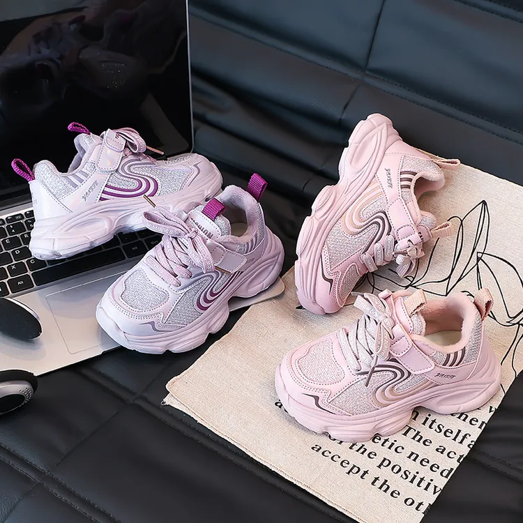 女童运动鞋冬季新款加厚儿童加绒二棉鞋学生软底轻便跑步鞋250319