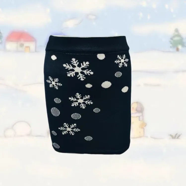 古早千禧涩谷辣妹雪花波点针织半身裙亚文化朋克修身显瘦包臀裙