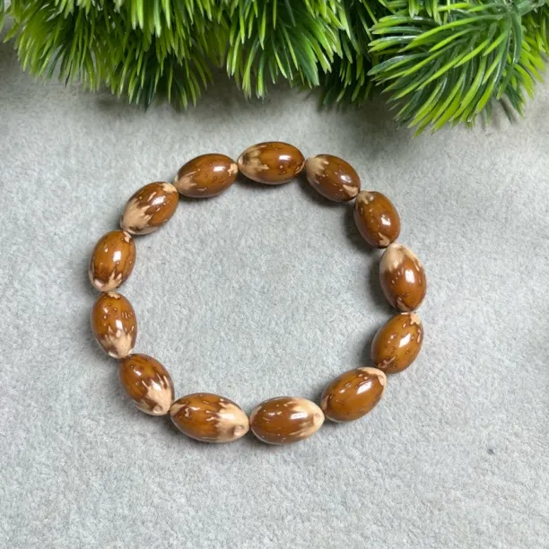 紫金鼠半实心枣珠纯色黄皮花皮奶盖枣珠手串 文玩好物