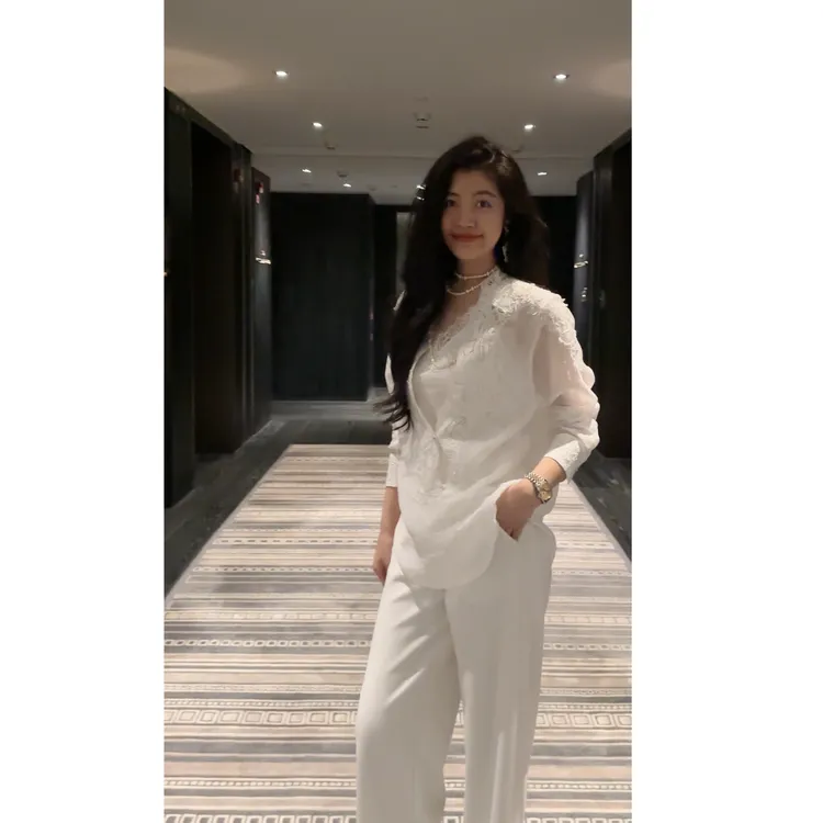 【N·COU】25秋新款【木兰诗语】定位蕾丝拼接刺绣衬衫DY61062