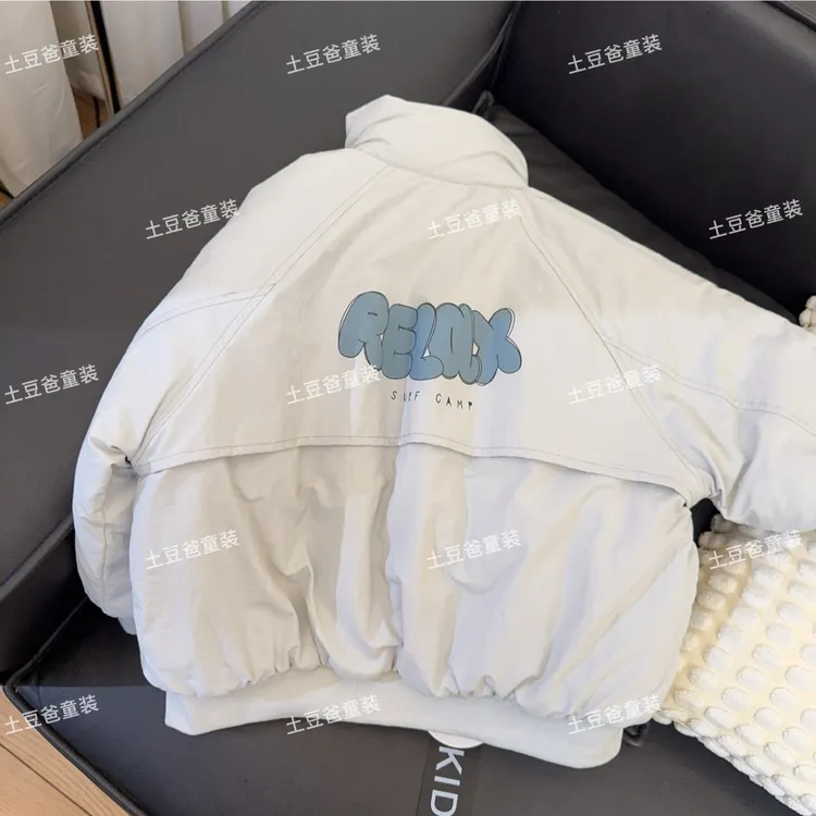 男童冬季棉服外套2025新款中大童锁温厚款保暖时尚儿童棉衣