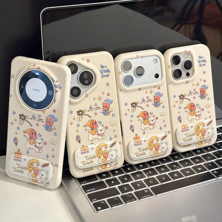 星星人与西高地小狗适用苹果17手机壳16PM华为p80皮纹tpu女mate70