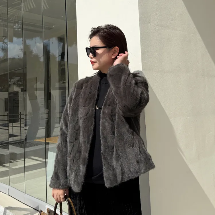 别格秀大码皮草外套女款爆款2025新款水貂毛真毛女装海宁毛毛外套