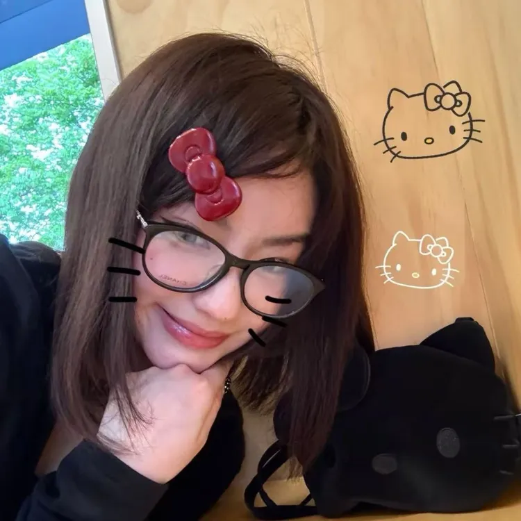 安可拉红蝴蝶结发夹韩国网侧边刘海发卡可爱气质少女饰品