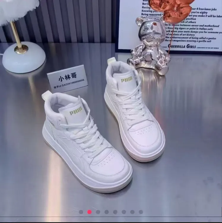 芒果鞋头春季高邦休闲小白鞋美4