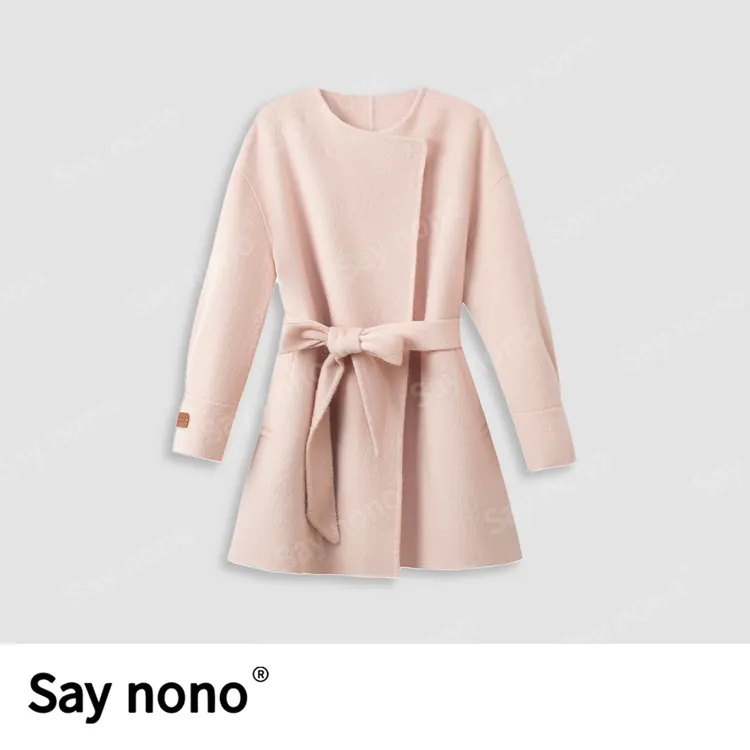 懒猫nono│Saynono 桑蚕丝骆驼绒大衣/SY55213