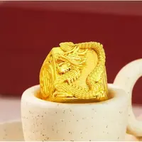 【S.】足金999飞龙在天威武霸气大哥板戒