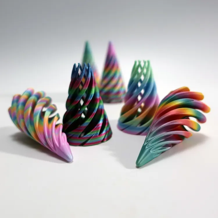 2025网红爆款解压玩具3D打印旋旋乐男孩房间摆件立体螺旋锥黑科技