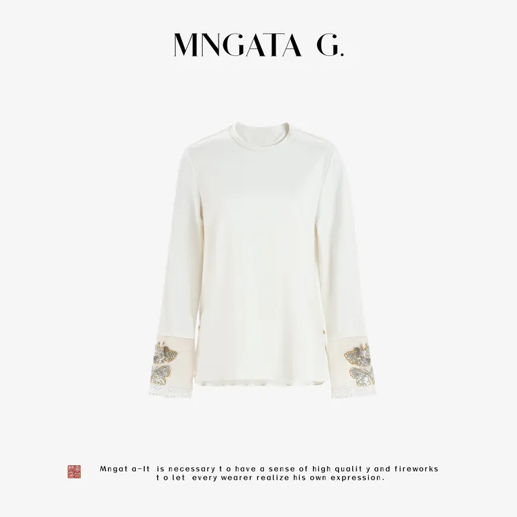 MNGATA G.宫小妍【金银蝶】秋冬新中式中国风长袖休闲上衣5060767