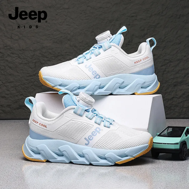 JEEP儿童运动鞋2025春季新款舒适旋转钮中大童百搭休闲时尚跑步鞋