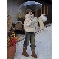 宽松泡芙云朵简约保暖新款加厚保暖时尚面包服服装4969[ZLYG]