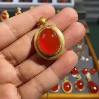 南红玛瑙颈饰18K金镶嵌