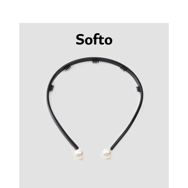 Softo 小众设计简约高级感细边珍珠发饰高颅顶发箍商品图